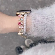 Strap Apple Watch Mi band Huawei 10 Fit 3 4 Pro 4 bracelet style pearl chainTALI unique aesthetic fl