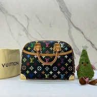 LV x 村上隆黑彩手提小珍包