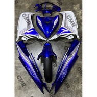 Cover Set Lc135 V2-V7 V8 Exciter GP Edition Biru Putih Siap Tampal