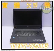 含稅 筆電故障機  acer Aspire VN7-791G i5-4210H GTX860M 過電斷電 小江~柑仔店