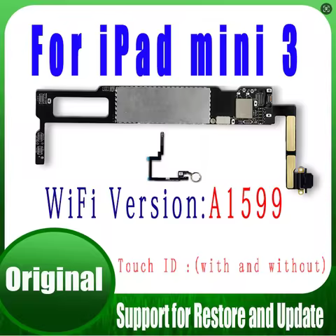 NO iCloud Motherboard A1599 Wifi Version Mainboard for iPad Mini 3 Logic Board with Full Chips 100% 
