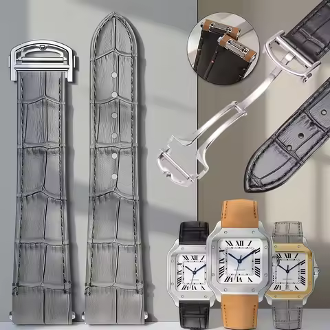 Quick Release Metal Adapter 19 21 Men Watch Strap For Cartier Santos Sandoz Wssa0010 Wssa0018 L M Si