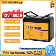 GENTAI POWER Lifepo4 Battery 12V 100Ah Lithium Battery 12V Solar Battery 12V100Ah Lithium with BMS