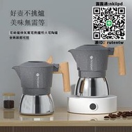 咖啡壺鳴感雙閥摩卡壺不銹鋼壺增壓咖啡壺家用復古歐式戶外濃縮咖啡器具