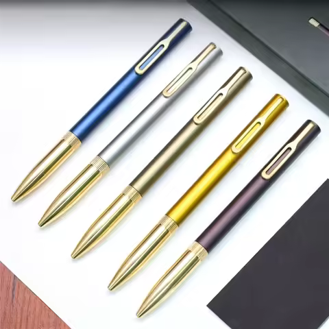 Sakura Craft_Lab 007 Vintage Brass Pen 0.5mm Gel Ink Rollerball Signature Metal Ballpoint Pen Busine