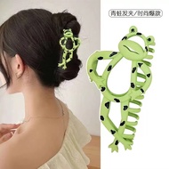 FL10.23 Funny Cartoon Green Frog Shark Clip Cute Fashion High-value Cute Funny Hair Clip Hair Access