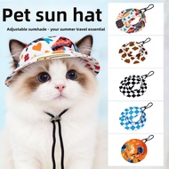 Mini Pet Cowboy Fisherman Hat, Universal Outdoor Sunshade Straw Hat for Cats and Dogs, Tropical Outd