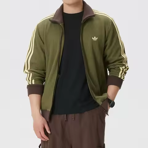 Adidas (Adidas) Trefoil Jacket Men's Sportswear Running Fitness Comfortable Breathable Casual Jacket