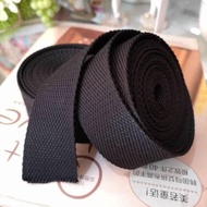 1.5 inch 90cm 1pcs Fabric Line Cotton Black Spun Strap Bag Size 1.5 Inches x 1y (Width 38 Mm Cut To 