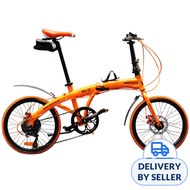 Hachiko HA-01 Aluminium Bike Citrus Orange (Japan Brand)