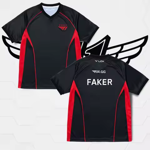 2024 League Of Legends SKT T1 Uniform T-shirt LOL Esports Faker Jersey T Shirt ZEUS Sport Game Team 