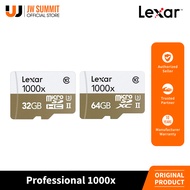 Lexar Professional 1000x 32GB/64GB MicroSDHC/MicroSDXC Class 10 UHS-II Micro SD Card with Reader