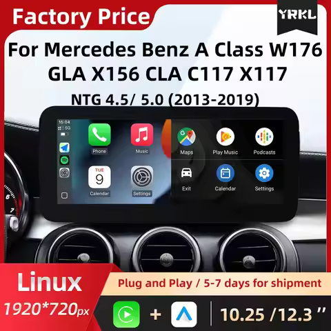 For Mercedes Benz A Class W176 CLA C117 X117 GLA X156 Car Radio Player Video Touch Screen Monitor An