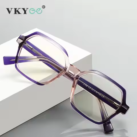 VICKY Fashion Square Reading Prescription Eyeglasses Women Myopia Eyewear Hyperopia Anti Blue Light 