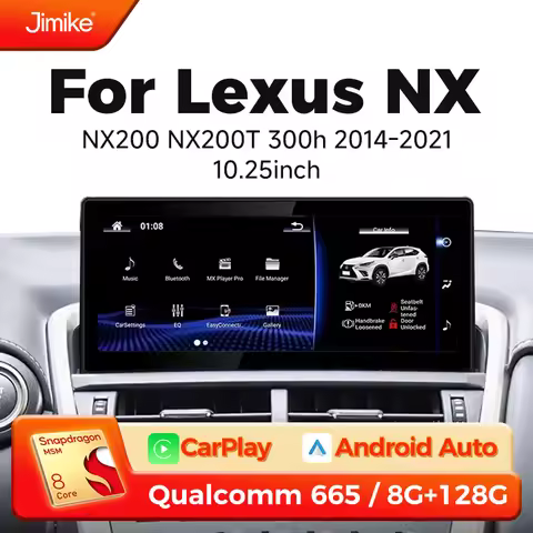 Android 14 CarPlay Auto Radio For Lexus NX NX200 NX200T NX300h 2014-2021 Bluetooth car screen stereo