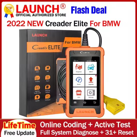 LAUNCH X431 Creader Elite Diagnostic Tools Full System Professional for BMW Online Coding 31+ reset 