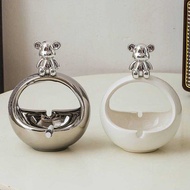 INS creative high-end ceramic ashtray home living room off desktop decoration