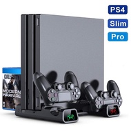 Ps4 / PS4 Pro / PS4 Slim Vertical Console Stand 2 Controller Charging Dock 2 Cooling Fan 10 Game Storage