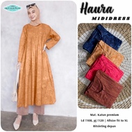 Haura Midi Dress/Gamis/Baju Muslim/Baju Wanita