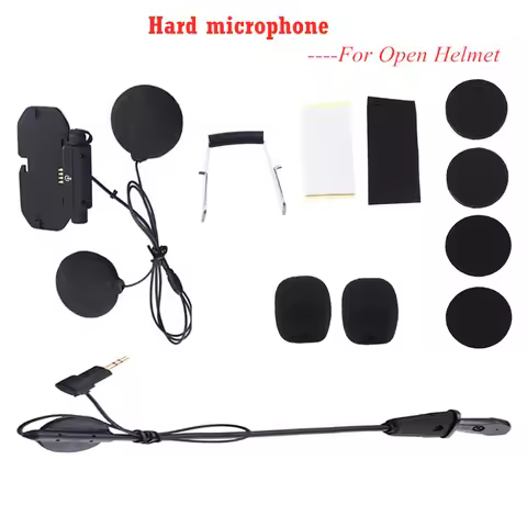 Vimoto V8 Helmets Bluetooth Headset Base Soft/Hard Microphone Kit Accessories