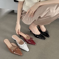 KIKA SHOP 20250408  HL 190CC Fashion Korean Style Bow Inlaid Pointed Head High Heels