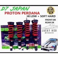 D7 JPN Hi Low Soft Hard Adjustable Absorber Coilover Suspension with spring utk proton perdana