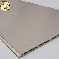 บ้านดี ระแนงไม้เทียมWPC ผนังเรียบ รุ่น04 สีเทาลินิน หน้าแผ่น 40ซม. ขนาด 40x0.9x290 cm. WPC Wall Pane