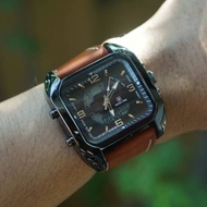 Swiss Army - Jam Tangan dual time -kulit - SA 1241 cokelat