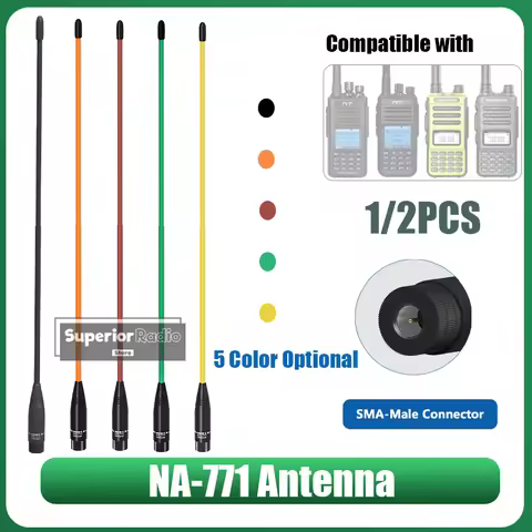 100% Original NAGOYA NA-771 Antenna Flexible Soft SMA-Male VHF UHF 144/430MHz 5-Color For MD-UV390 P