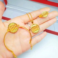 🔥Hot🔥High Quality Women Abacus Ring Necklace Bracelet 24k Gold Plated Jewelry Men's Fashion Abacus Ring