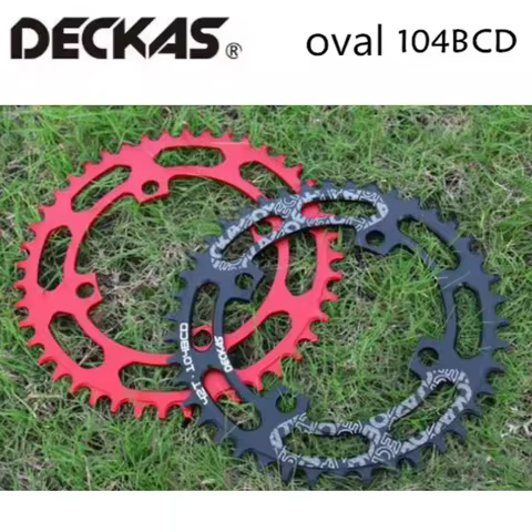 DECKAS 104BCD Chainring Round Oval 40T 42T 44T 46T 48T 50T 52T MTB Mountain Bicycle For Shimano 8-12