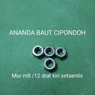 Mur m8/12 drat kiri setaenlis per pis