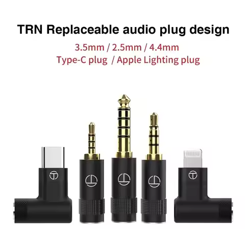 TRN TX T2 pro Earphone Cable Jack 8 Core Copper Plated Real Gold Upgrade Detachable Cable Jack For A