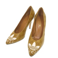 全新 Gucci adidas聯名款 702221 36 碼 GG 水晶ブラウン高跟鞋 0532 [二手] GUCCI