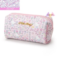 Fork Japanese Goods Hello Kitty Floral Series English Iron Plate Foundation Faux Leather Cosmetic Ba
