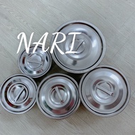 Bộ 5 thau inox có nắp size Đại - bộ thau inox 5 món bao gồm nắp dành cho nhà bếp - gia dụng Nari