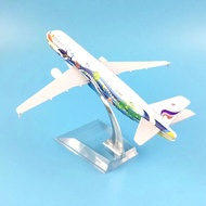 A320 Thailand Bangkok Airlines 16cm Alloy Airplane Model 1/400 Scale Simulation Aircraft Collectible