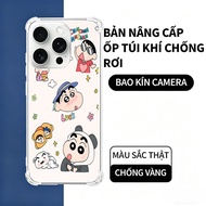 Cute Boy Shin Cartoon iPhone Case,Funny Colors iP 11/12/13/14/15/16/17/Plus/Air/Pro/Max