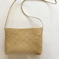 Plain Rattan Bag, Rattan Sling Bag, Rattan Woven Sling Bag, Natural Rattan Sling Bag