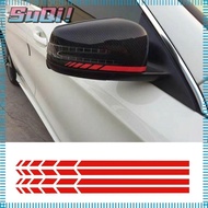 SUQI 4Pcs/set Rearview Side Mirror Sticker Hot Black/White/Red/Blue 20*0.7cm Stripe Emblem for Benz