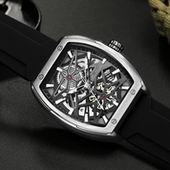 jam tangan pria belleda 9644 automatic strap rubber tahan air garansi original mewah