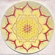 獨家創作 豐盈 正能量油畫布無框畫 喜悅禪生命之花六芒星曼陀羅