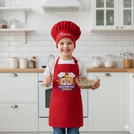 Free Children's Apron Embroidered Name Master Chef Junior Apron Custom Name