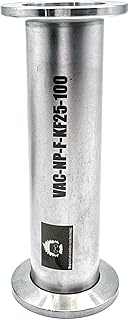 bmotiontech Full with KF25 NW25 Flange Straight Tube (KF25 100 mm)