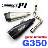 Project79 Exhaust Lambretta G350 Exhaust Full System Piping Stainless Steel Accessories Motor Ekzos 