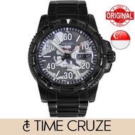 [Time Cruze] Seiko 5 Sports SRP225  Automatic Black IP Stainless Steel Camouflage Dial Men Watch SRP225K1 SRP225K