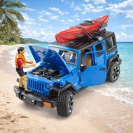 Bruder 2529 Jeep Wrangler Rubicon with Kayak - Rubicon 1:16 Car Toy Jeep Rubicon Miniature Car Toy