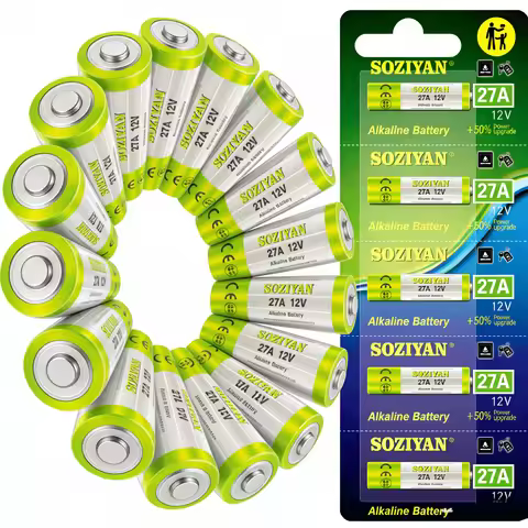 12V 27A Alkaline Battery - Long Lasting,for Doorbell,Remote Control,Gamepad,Toys-27AE/LR27/G27A - Lo