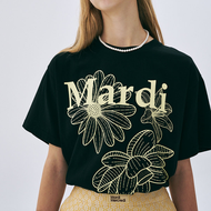 2025เสื้อยืดใหม่ MARDI MERCREDI ดอกไม้สามดอก