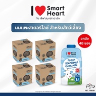 【ยกลัง! x 48】I Love SmartHeart 🐶🐱 นมแพะแท้ 100% 70ml. x 48 ซอง
